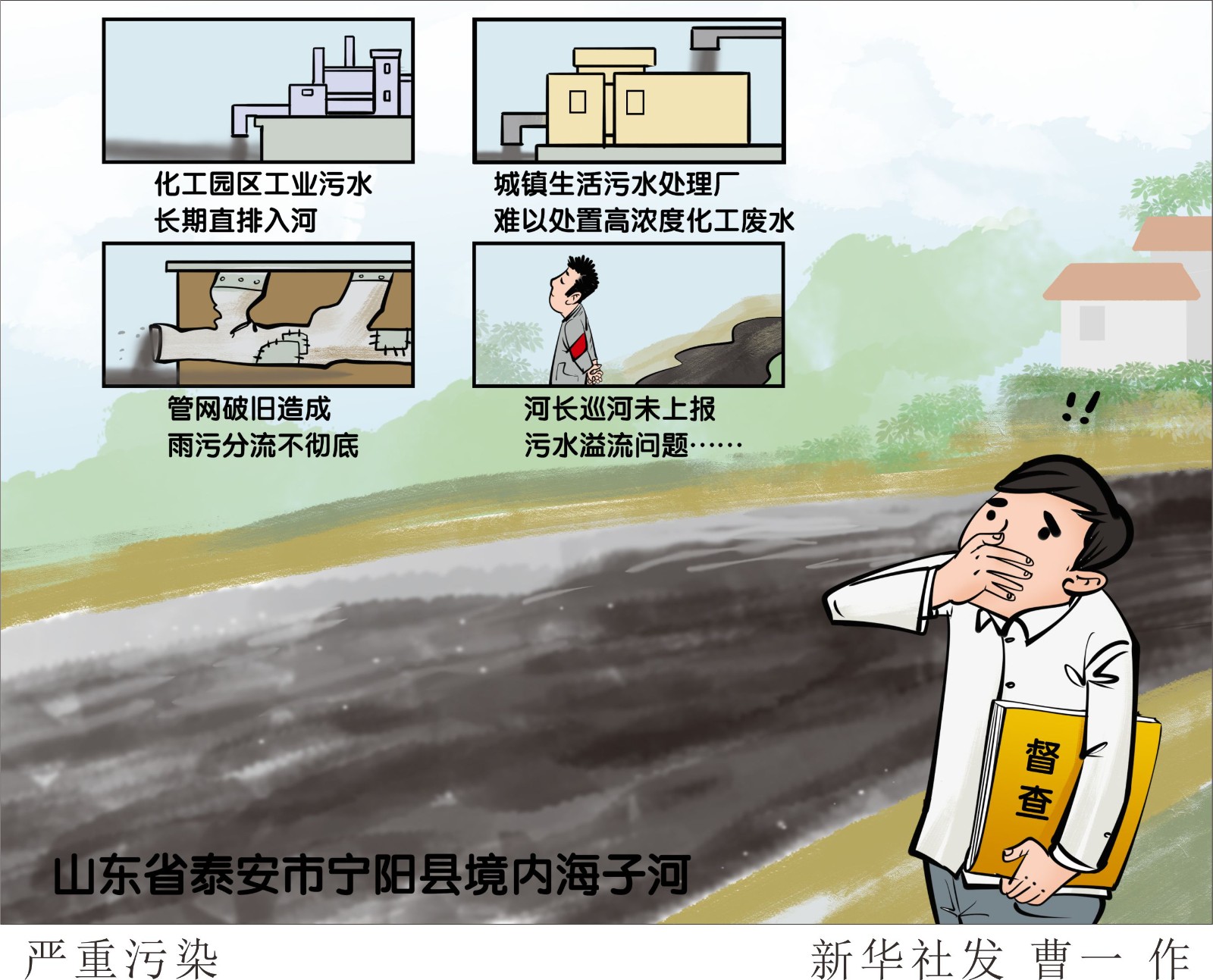 化工园区工业污水长期直排入河,城镇生活污水处理厂难以处置高浓度