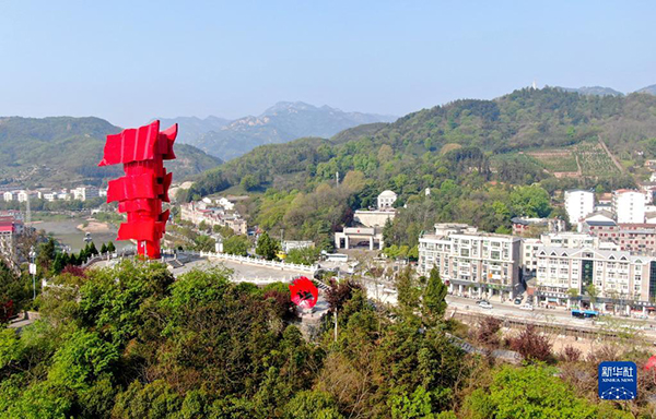 这棵树长于石头缝,突破重压,长大后竟把石头撑开,一百多年过去了,依然