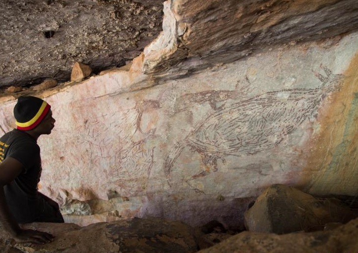 1.7万年前袋鼠岩画被确定为澳大利亚最古老的完整岩石画