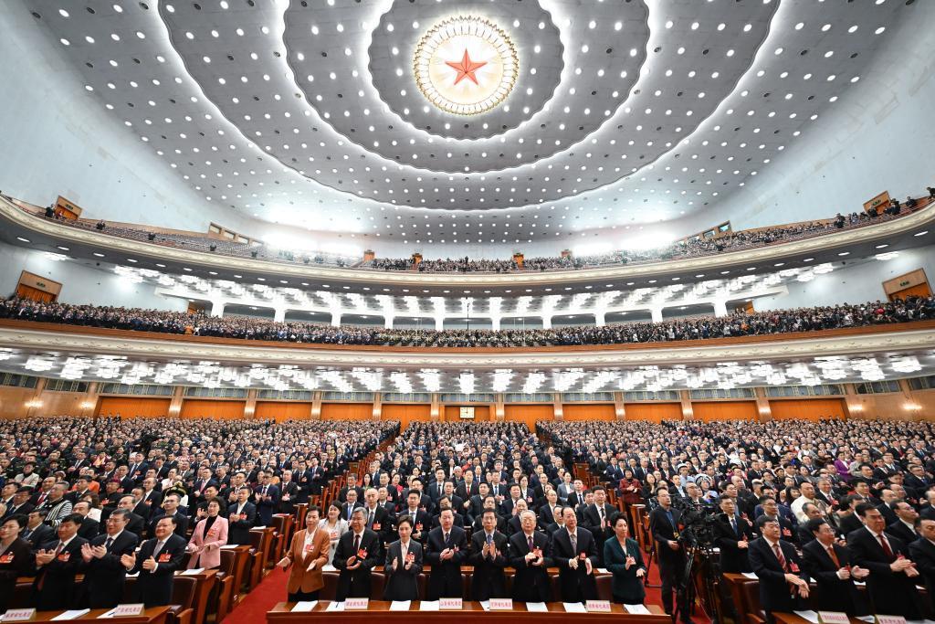 十四届全国人大三次会议开幕会在北京人民大会堂举行