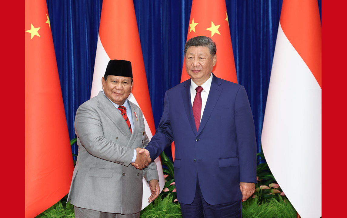 习近平会见印度尼西亚总统普拉博沃