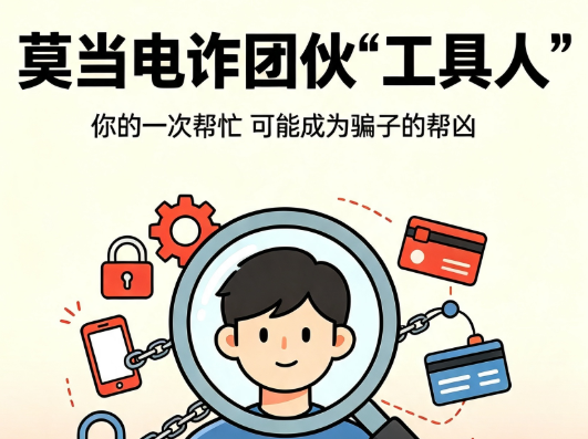 电诈手段持续“变种”！小心沦为电诈团伙“工具人”